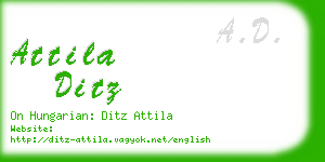 attila ditz business card